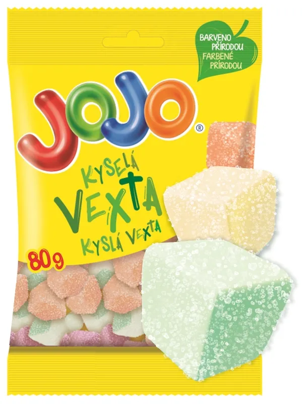 Jojo Vexta kyselá, želé bonbóny s ovocnými příchutěmi