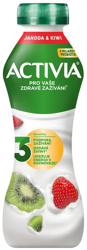 Activia Probiotický jogurtový nápoj jahoda a kiwi