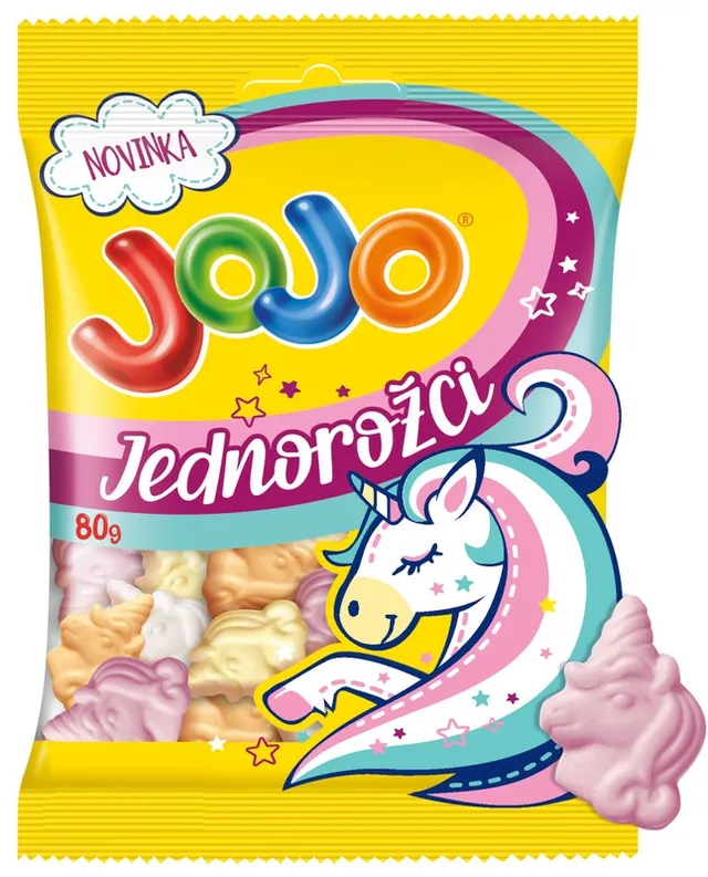Jojo Jednorožci želé bonbóny s ovocnými příchutěmi