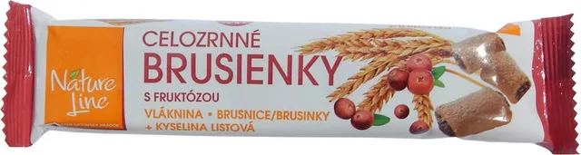 Nature Line Celozrnné sušenky Brusienky s fruktózou