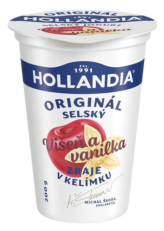 Hollandia Jogurt selský, višeň a vanilkou