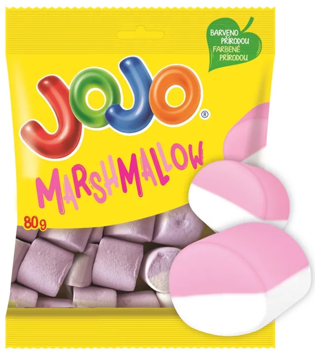 Jojo Marshmallow pěnové bonbóny s příchutí jahody a vanilky