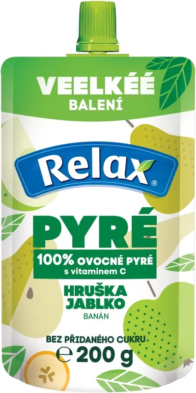 Relax 100% pyré Hruška-Jablko-Banán