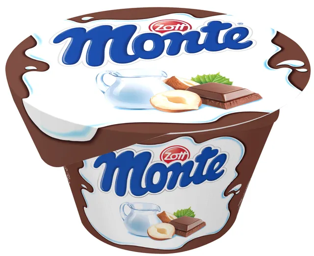 Zott Monte Mléčný dezert s čokoládou a lískovými oříšky