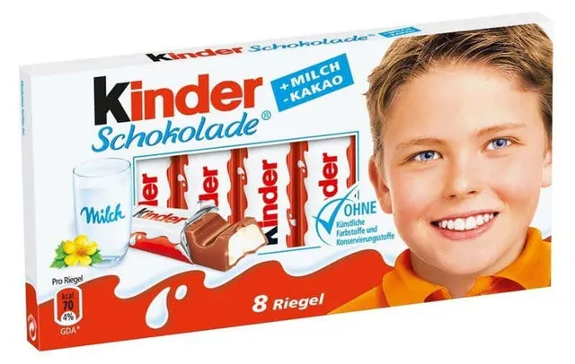Kinder Chocolate tyčinky z mléčné čokolády s mléčnou náplní