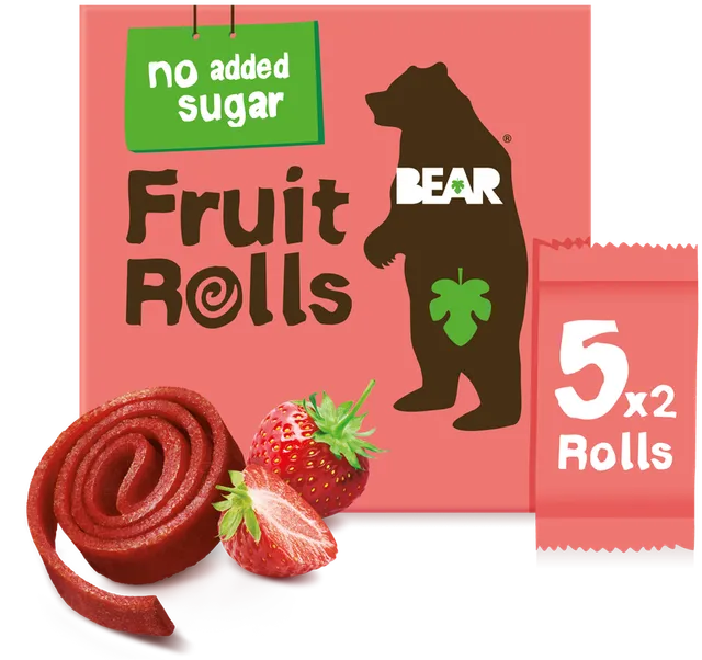 Bear Fruit Rolls ovocné plátky Jahoda 5x20g