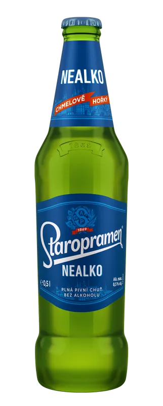 Staropramen Nealko, světlé nealkoholické, sklo