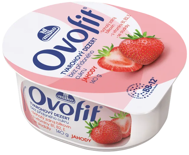 Milko Ovofit dezert jahodový