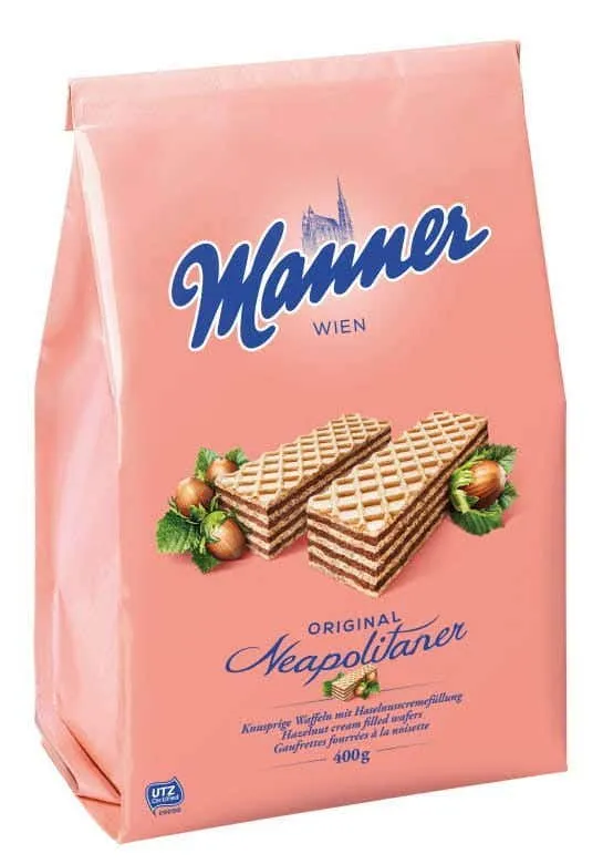 Manner Original Neapolitaner Křupavé oplatky s krémovou oříškovou náplní