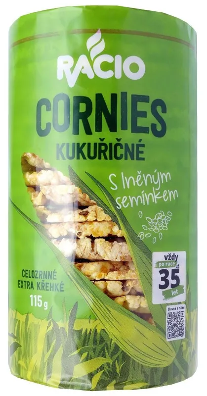 Racio Cornies Kukuřičné chlebíčky se lněným semínkem