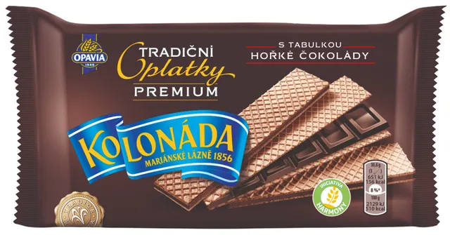 Opavia Kolonáda oplatky s tabulkou hořké čokolády Premium