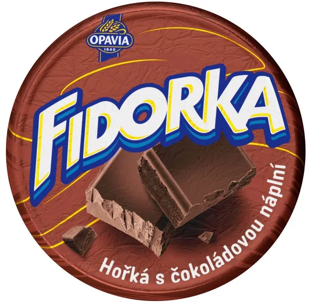 Opavia Fidorka Hořká s čokoládovou náplní hnědá