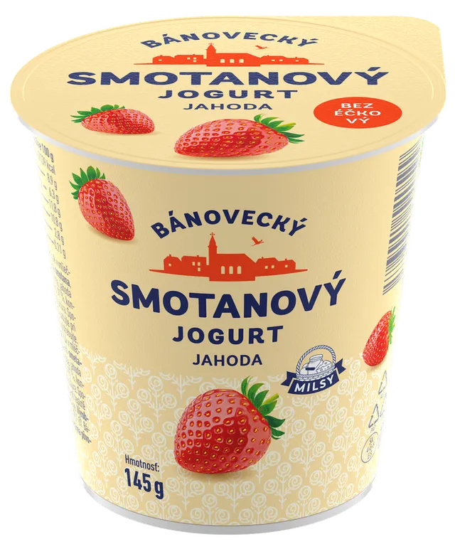 Milsy Bánovecký smetanový  jogurt jahoda