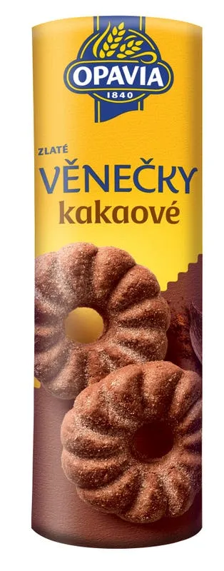 Opavia Zlaté Věnečky kakaové sušenky
