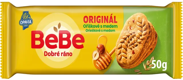 Opavia sušenky BeBe Dobré Ráno oříškové s medem