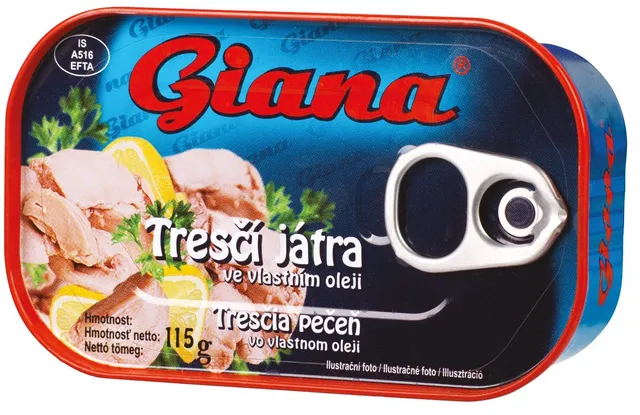 Giana Tresčí játra ve vlastním oleji