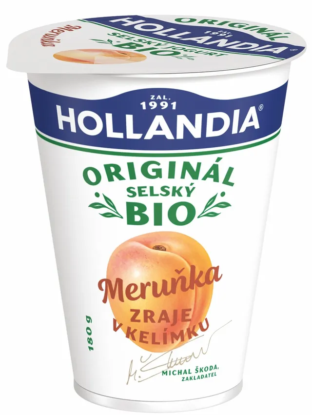Hollandia BIO Selský jogurt meruňka 2,8%