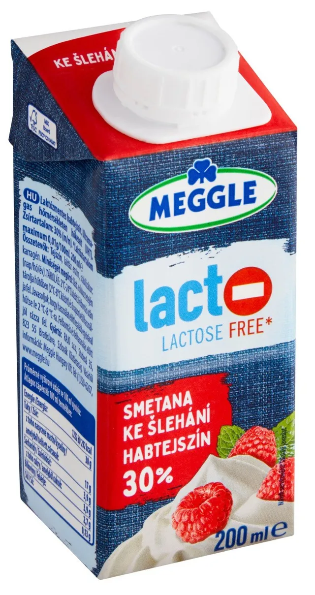 Meggle Bezlaktózová smetana ke šlehání 30%