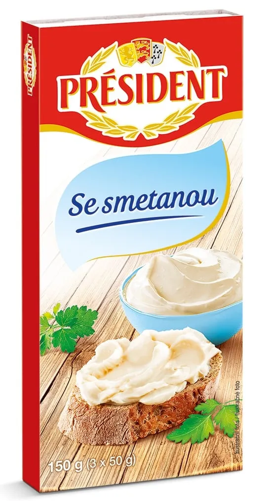 Président Tavený sýr se smetanou
