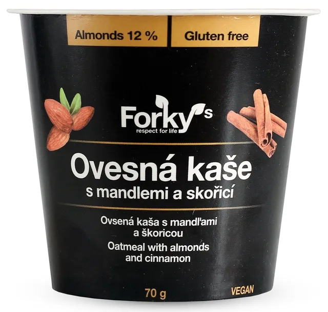 Forky's Ovesná kaše s mandlemi a skořicí