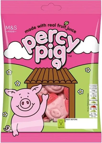 Marks & Spencer Měkké žvýkací bonbóny Percy Pig s ovocnými šťávami