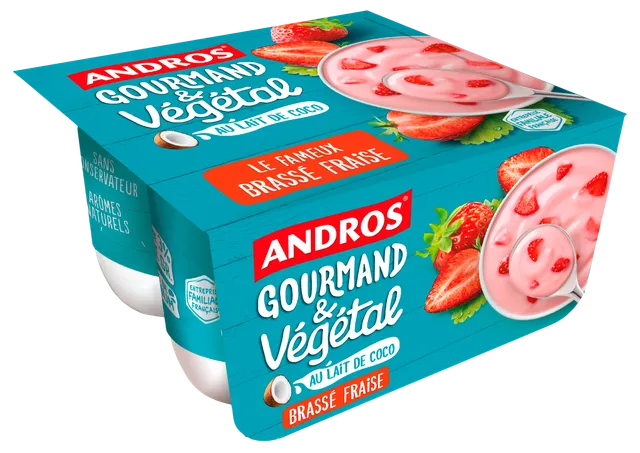 Andros Gourmand & Végétal Dezert s jahodami (4×100 g)