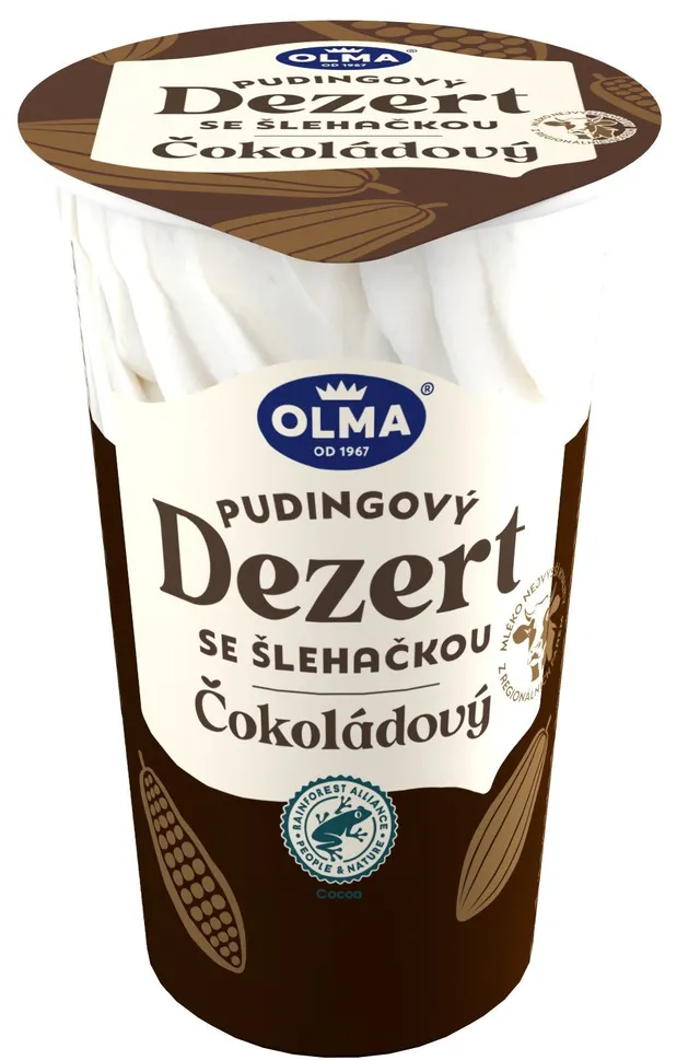 Olma Dezert pudingový se šlehačkou čokoládový